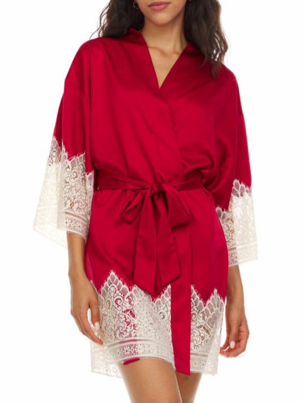Flora Nikrooz | Genevive Lace Kimono Robe | NWT
